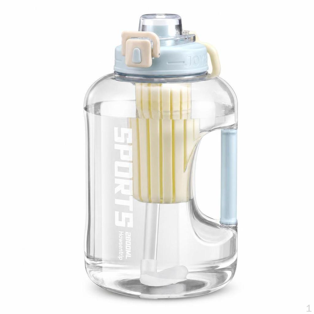 Large Capacity Water Bottle with Handle, Leakproof Tritan Sports Jug for Gym, Outdoor, and