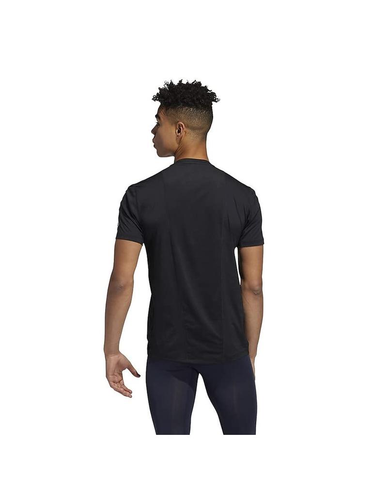 Adidas Techfit Fitted Short Sleeve Black 24775 3-Stripes T-Shirt, Men's, (GL0460),