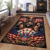 America 250th Anniversary Area Rug Patriotic Statue of Liberty Liberty Bell Print Floor Mat for Living Room Bedroom Home Decor