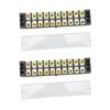 2Pcs Terminal Strip TB Fixed Large Current Dual Row Wire Barrier Block Terminal Strip with Transparent Cover 600V 35A