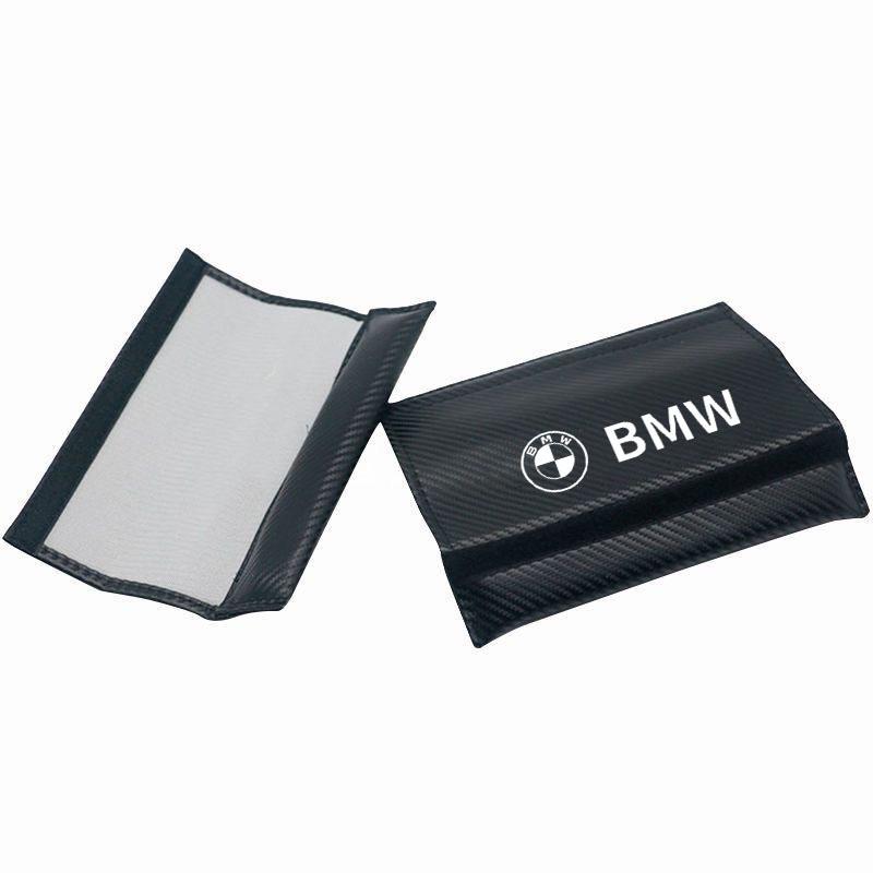 SHEJ3 2Pcs Car Safety Belt Shoulder Cover for BMW F20 F40 F22 F30 E90 F32 F06 F07 F46 F10 X1 X2 X3 X4 X5 X6 X7 Auto Accessories