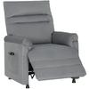 Recliner Chair, TV Armchair with Reclining Function, Lumbar Heating, 2 Remote Controls, USB Port, Quiet Motor, Grey
