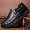 Fashion 100% Genuine Leather Shoes Men Loafers Soft Cowhide Mens Casual Shoes Brand Male Footwear Black Brown Slip-on Thick Sole