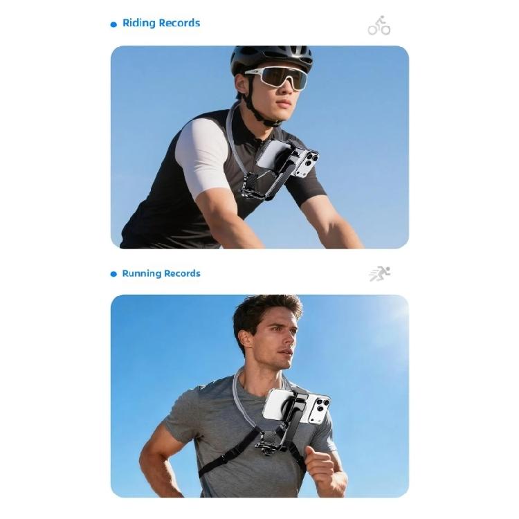 Portable AntiVibration Camera POV Neck Mount With MultiAngle Adjustment For Action Camera And Mobile Phones Holder