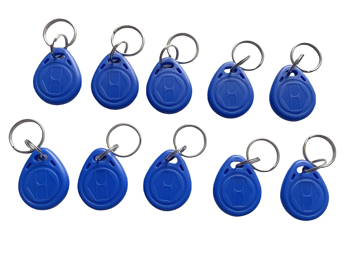 RFID Rewritable 125kHz ID T5577 Waterproof Access Control Key Fob (10 Pack) (Blue)