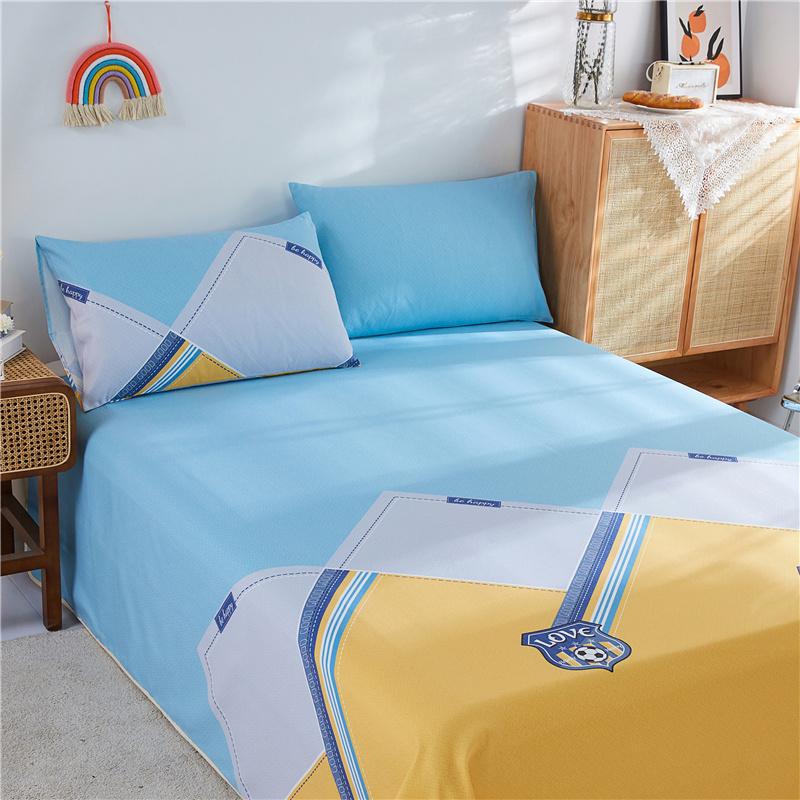 Checkered Pattern Bed Sheet Set Cotton Bed Sheets with Pillowcases Thickened Extra Soft Bedding Set Skin-friendly Breathable