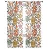 Line Color Block Flower Leaves Bedroom Transparent Sheer Curtains Holiday Decoration Window Voile Tulle Curtain