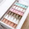 1/2pcs 5 Grid Underwear & Sock Organizer Box, Stackable Drawer Divider, Clear Plastic Storage for Closet, Saves Space