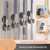 Dannele Punch-Free Suction Cup Mop & Broom Holder (4-Pack)