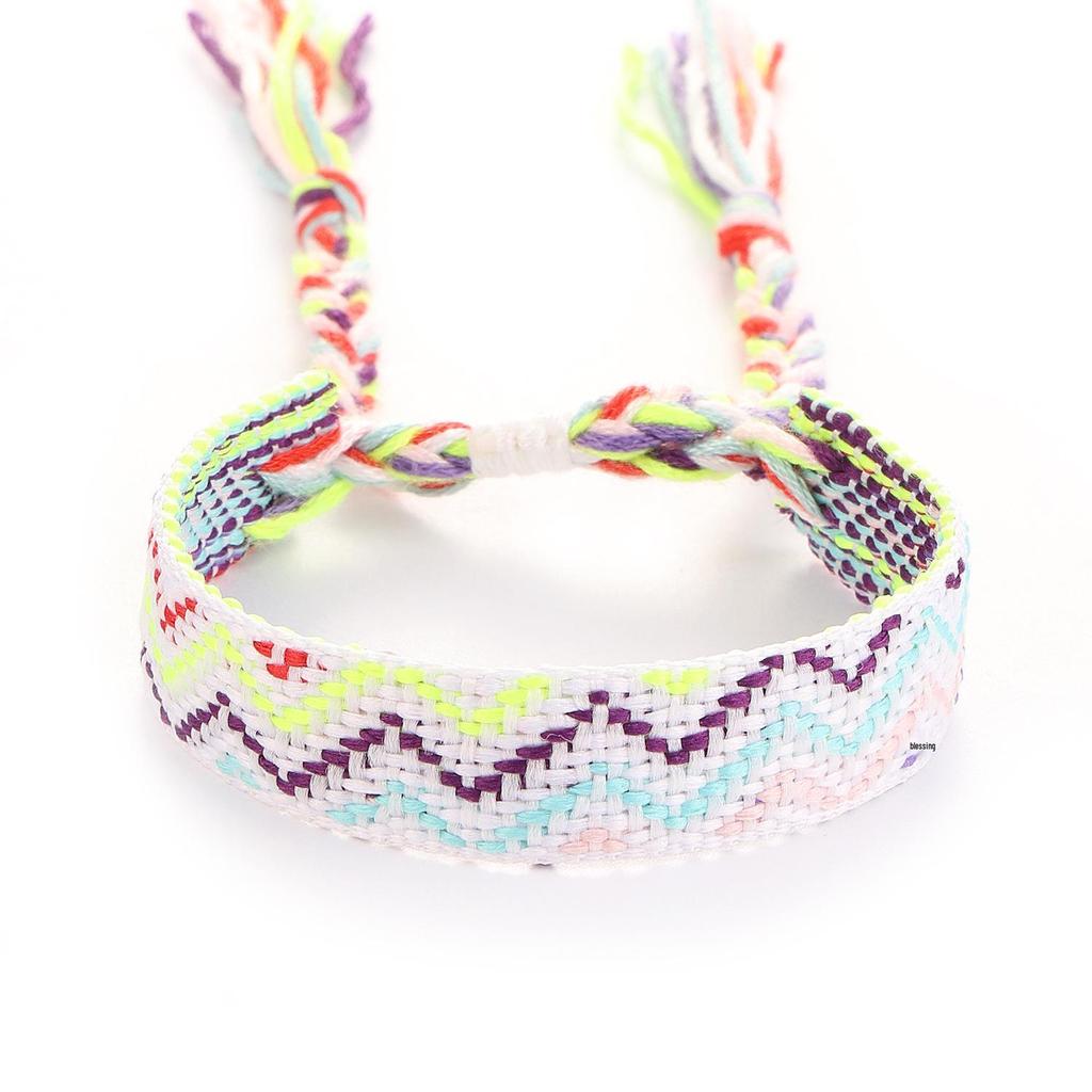 Trendy Woven Rope Drawstring Plaid Bracelet for Women