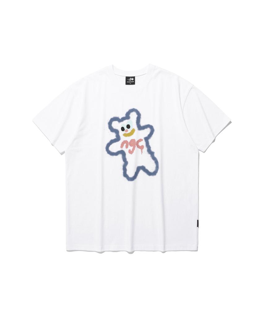 NICEGHOSTCLUB Spray Print Tee_White(Ng2Emut508A)