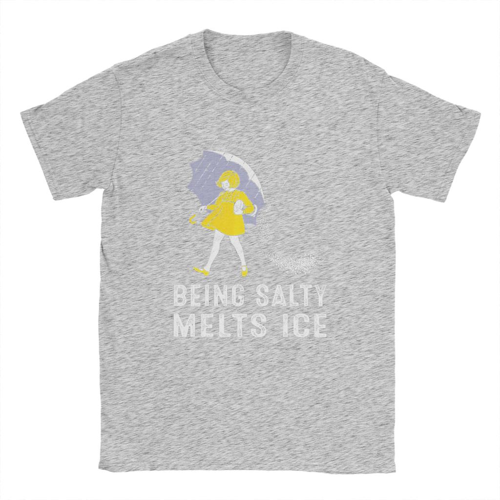 T Shirt Beach Vintage Being Salty Melts Ice Hippie T Shirts 100 Cotton Tee Shirt for Adult Y2K Retro Custom Short Sleeve Tees