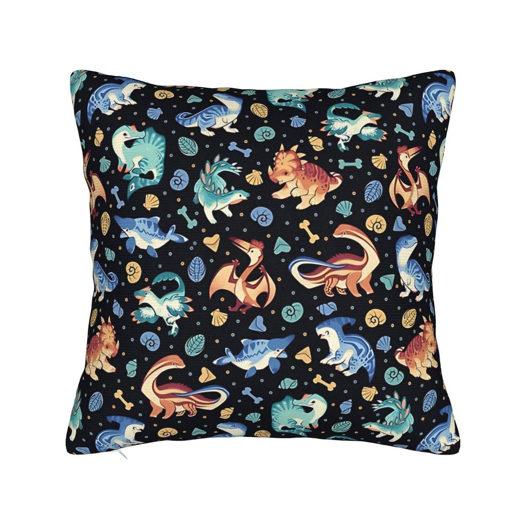 Pillow Cover Fun Dinosaur Pattern Novelty Pillow Case For Sofa Couch Bed Living Room Pillowcases