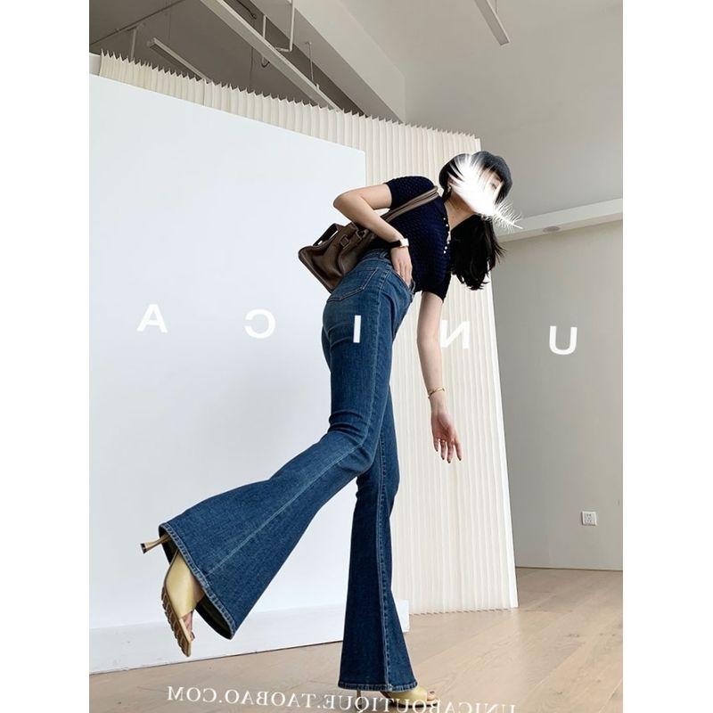 

UNICA 3 M Modified High Waist Retro Jeans Dark blue ordinary edition XS