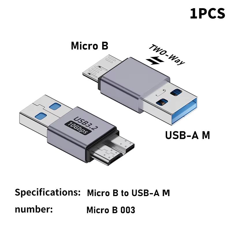 Micro B USB C 3.0 Stecker auf Typ C Buchse Adapter Typ-C USB3.0 Micro B Anschluss für externe Festplatte HDD Kabeladapter