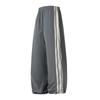 Men Women Loose Straight Side Stripe Casual Sports Long Pants