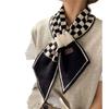 Checkerboard Cross Small Scarf for Women Korean Version  High End Warm and Versatile  Winter Fashionable Scarf Spring and Autumn Decorative Scarf