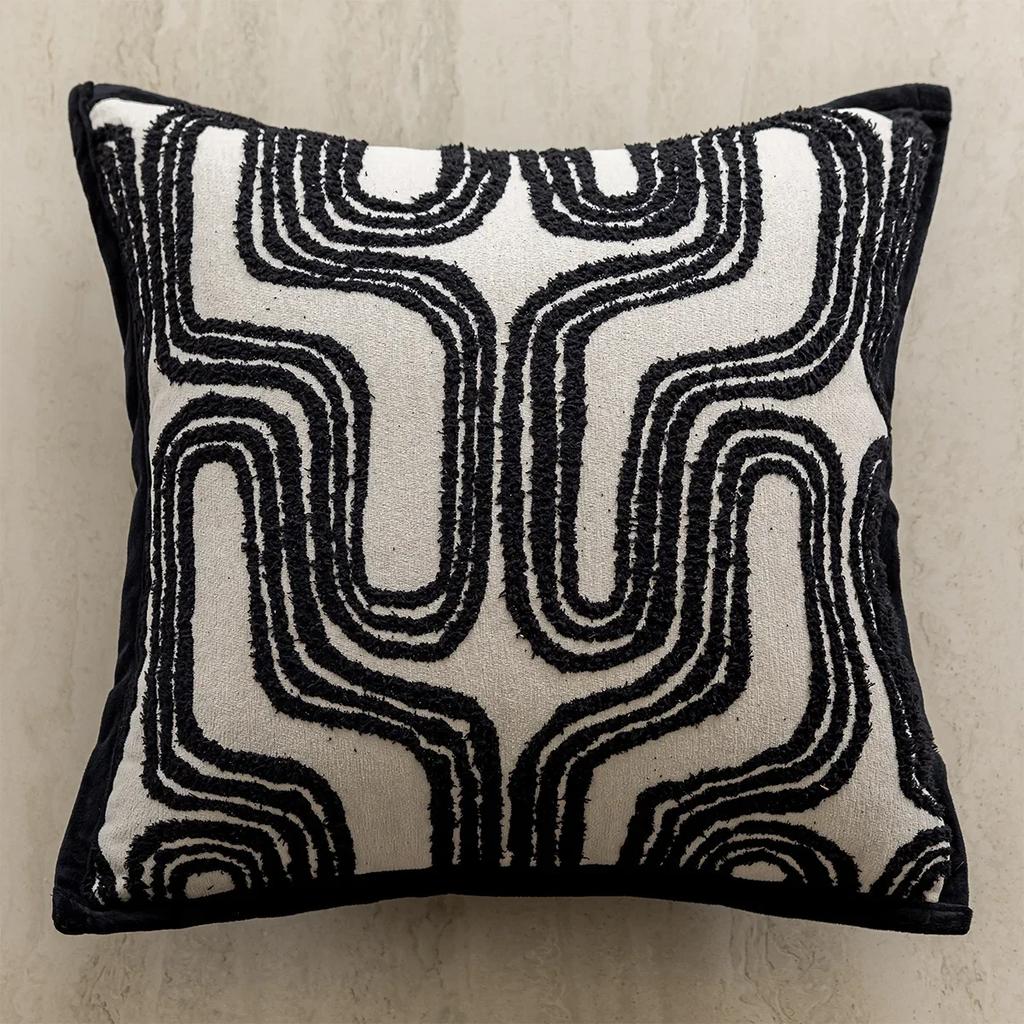 45x45cm Black Throws Pillow Cover Nordic Modern Minimalist Cushion Cover Pillowcase for Living Room Decoration Couch Home Decor