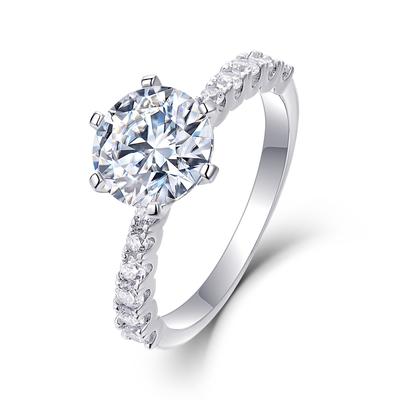Versatile 925 Silver Ring Women'S Light Luxury High-End Sense, Seiko Fashion Popular Moissanite Ring