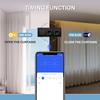 BSEED Smart Curtain Switch Series Wall WIFI Click Switches Yellow Backlight Glass Frame Tuya APP Switch EU Wall Sockets with USB