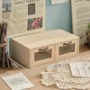 Retro Wooden Desk Organizer and Monitor Stand