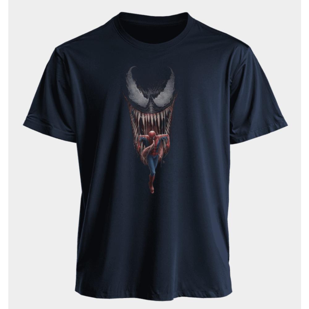 Men's and Women's T-shirts-Man Venom Summer American Spring and Autumn New Loose Fashion Niche Short Sleeves