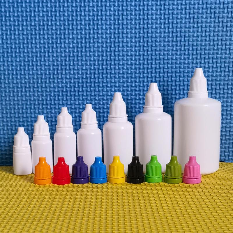 Flacone contagocce bianco a prova di luce: Sottobottiglia da 5ml, 10ml, 20ml, 30ml, 50ml per Inchiostro e Pigmento con Bocchetta Appuntita