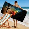 Radiant Tree of Tranquility Print Beach Towel, Quick Drying, Suitable for Travel, Outdoor Sports, Jogging, the Beach and Swimming, Gift