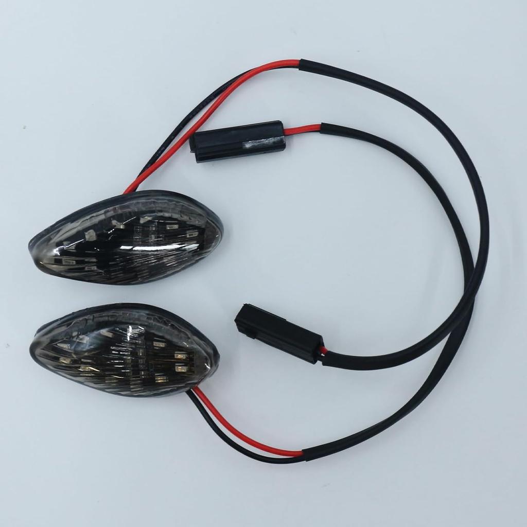 Motorcycle Turn Signals - Amber Light,12V, LED Indicator Light Waterproof Smoke Lens Fits HONDA Grom 2014-2020 (Pair)