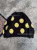 Unisex 3D Smiley Face Jacquard Loose Pullover