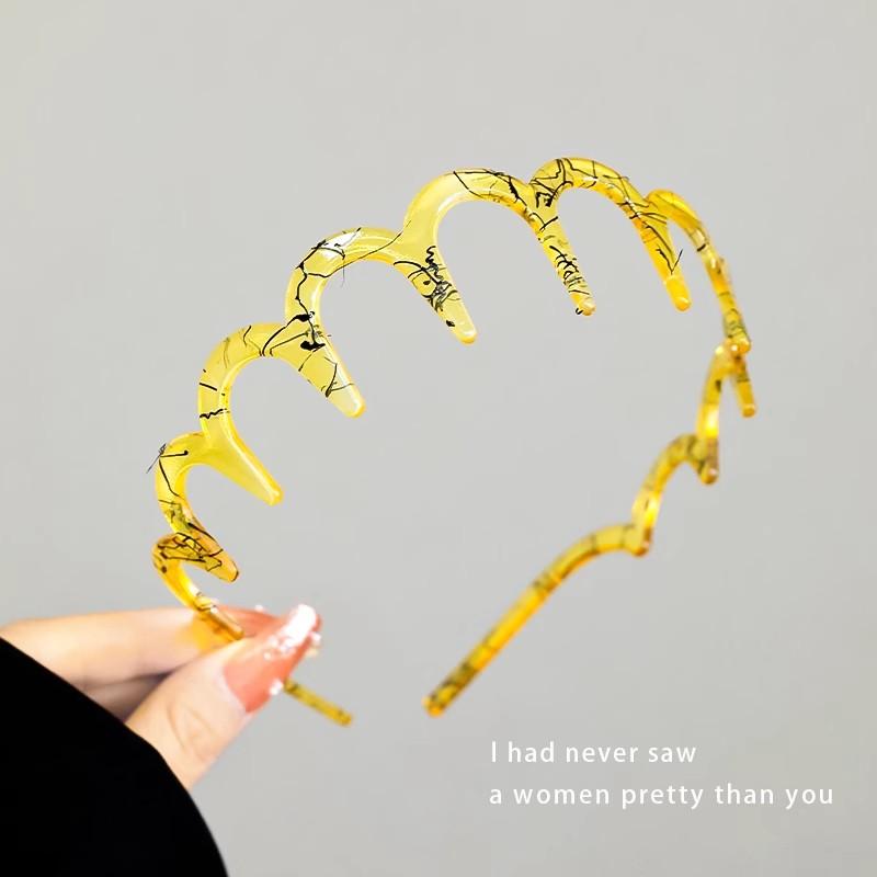 Fix Bangs Broken Hair Teethed Non-slip Amber Hair Bands For Women Girls Sweet Hair Ornament Headband Hair Accessories