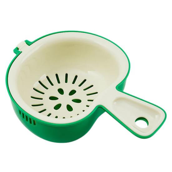 

Drain Basket Double Layer with Locking Design Structure Strainer Easy Draining Compact Fruit Strainer for Blueberries Grapes Cherry Tomatoes