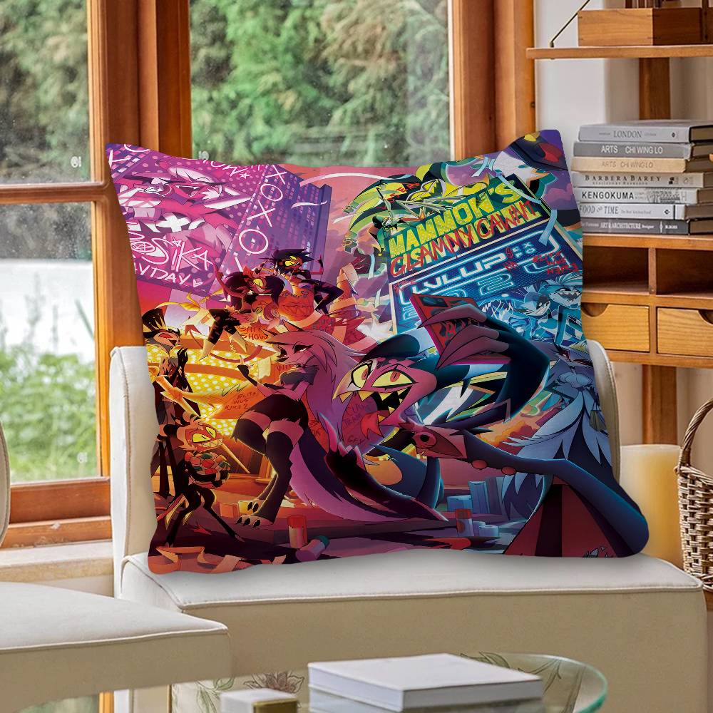 H-Hazbin Cartoon H-Hotel Pillow Gift Home Office Decoration Bedroom Sofa Car Cushion Cover case 45x45
