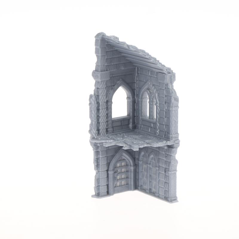 3D Printed Gothic Building Ruins Terrain Scenery Unpainted Mini Building Model Kit For Dnd Wargaming Terrain Scenery Building