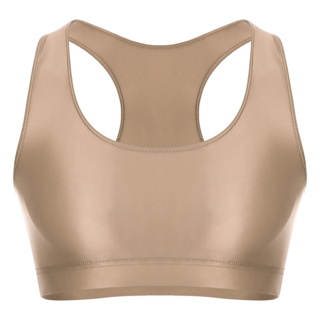 Canottiere da uomo lucide con scollo a U a tinta unita senza maniche crop top gilet per sport fitness yoga