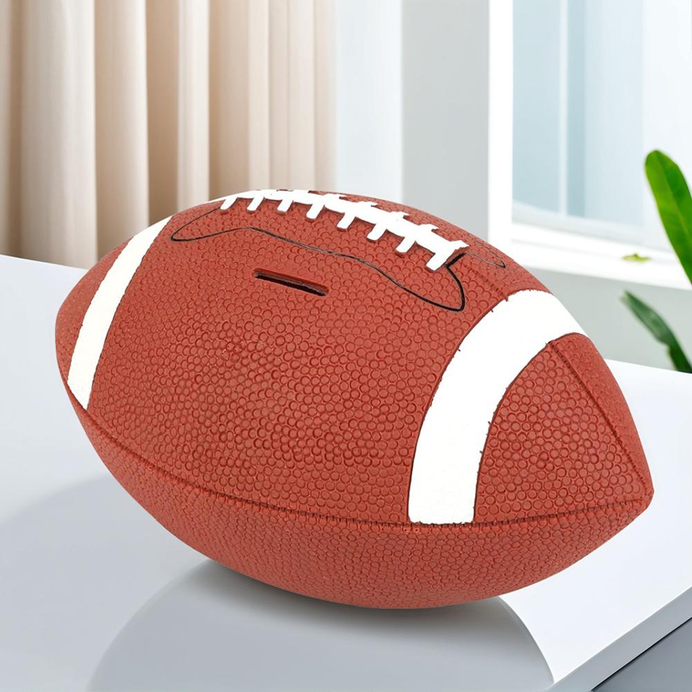 Football Piggy Bank Football Coin Bank Shatterproof Plastic Money Box Unbreakable Rugby Saving Bank for Sports Fans