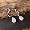 Selenite Gemstone 925 Solid Silver Jewelry Handmade Earrings 2.60" Gift For Her EE-43-43