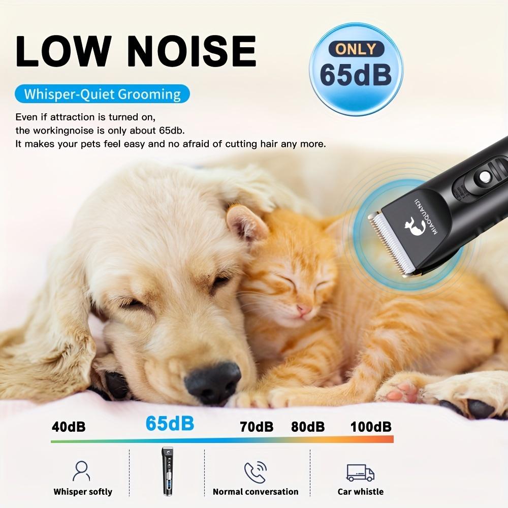Dog Nail Grinder,Pet Nail Grinder for Dogs with LED Light,Nail Grinder for Quiet,Rechargeable Upgraded 2 Speeds Painless with Wheels Dog Nail Trimmers