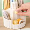 Multifunctional Rotating Desk Organizer Spacious Storage For Pens Scissors School Office Supplies