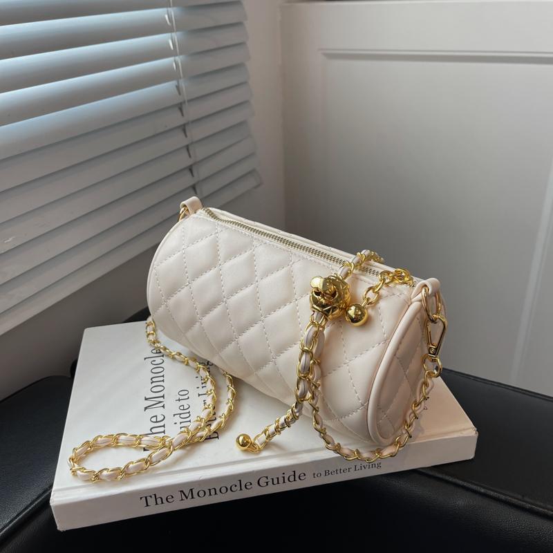 

Элегантная красная сумка на цепочке для женщин, усовершенствованная сумка-цилиндр на одно плечо, сумка-ведро через плечо, новый тренд