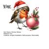 Cute Bird Holiday Patterns Christmas Window Cling, Static Sticker with Santa Hat And Bauble, Decals Waterproof UV-Resistant Glass Decal for