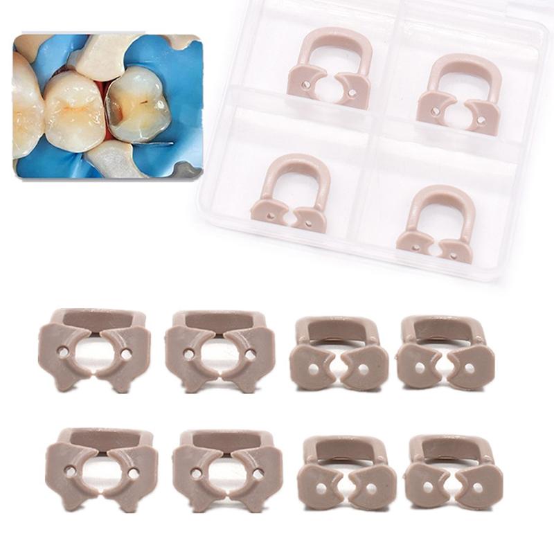 4/8Pcs Dental Rubber Dam Clamps Dam Rubber Barrier Clip Resin Materials Autoclavable 134℃ Dentist Tools Dental Lab Tool