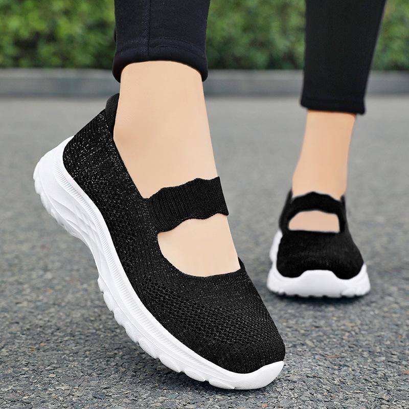 Women's Shoes Summer Stylish Mom Shoes Women's Shoes New Old Beijing Cloth Shoes Soft Bottom Leisure Shoes for the Elderly