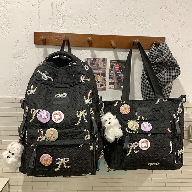 Schoolbag Schoolbag Female Newborn High Value Cute Bow Backpack Large Capacity Three To Six