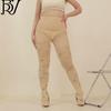 120D Glitter Powder Plus-Size Vine Pattern Pantyhose - Nude Spring/Autumn Fit