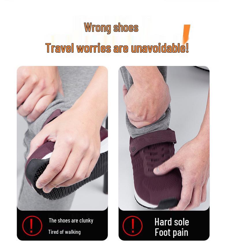 Warm, Non-Slip Walking and Running Shoes for Middle-aged and Elderly