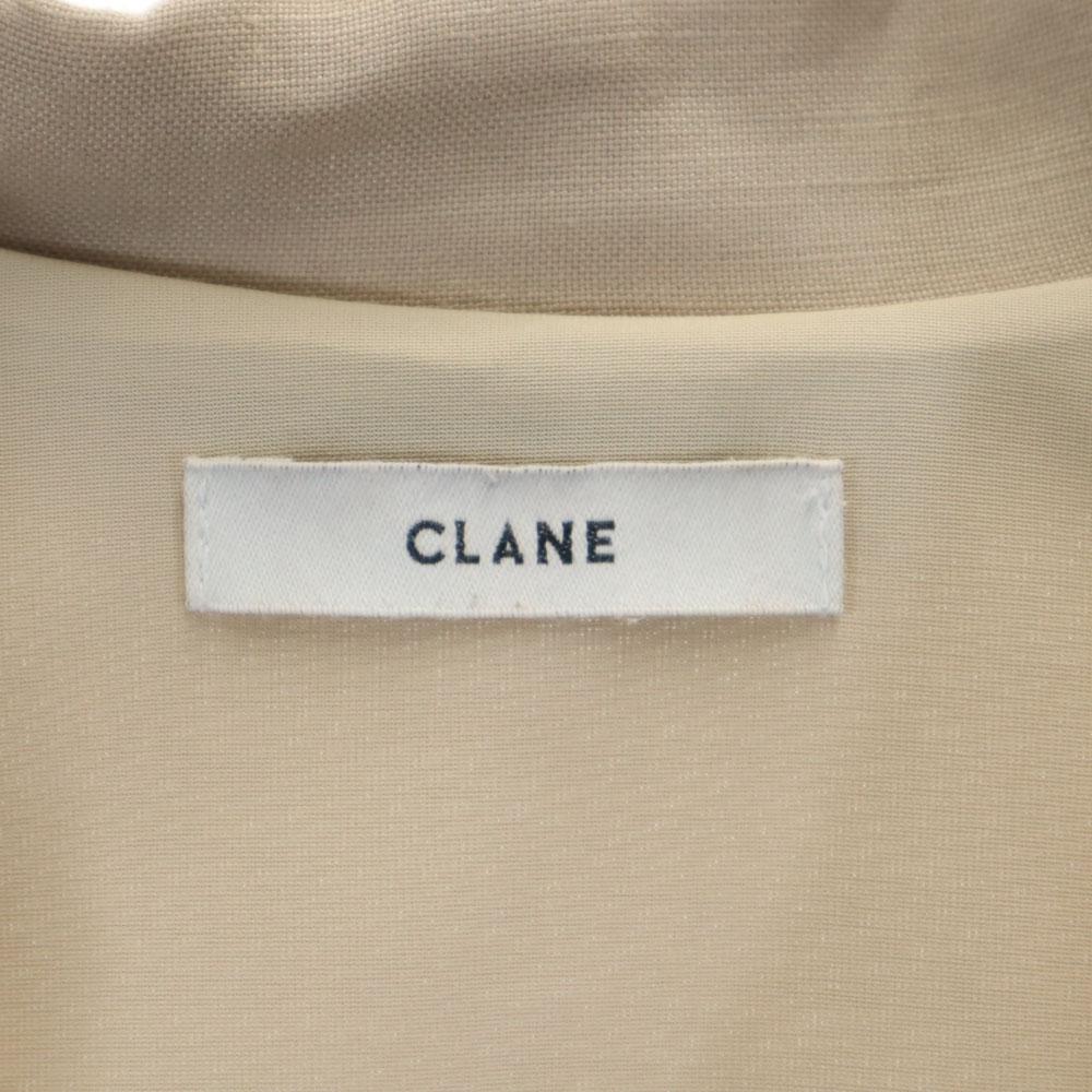 CLANE Linen Blend Five-quarter sleeve Roll-up sleeves one piece 1 beige Women Used