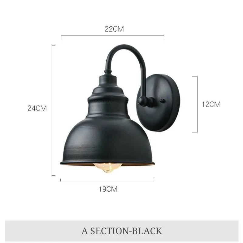 

Промышленный уличный настенный светильник, винтажный, железный, 19 см, медный цвет, водонепроницаемый, для освещения балкона, крыльца, двора, светильников No Bulb