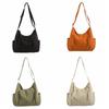 Multi-Pocket Oxford Cloth Crossbody Bag Solid Color Woman Crescent Bag Single Shoulder Bag  School