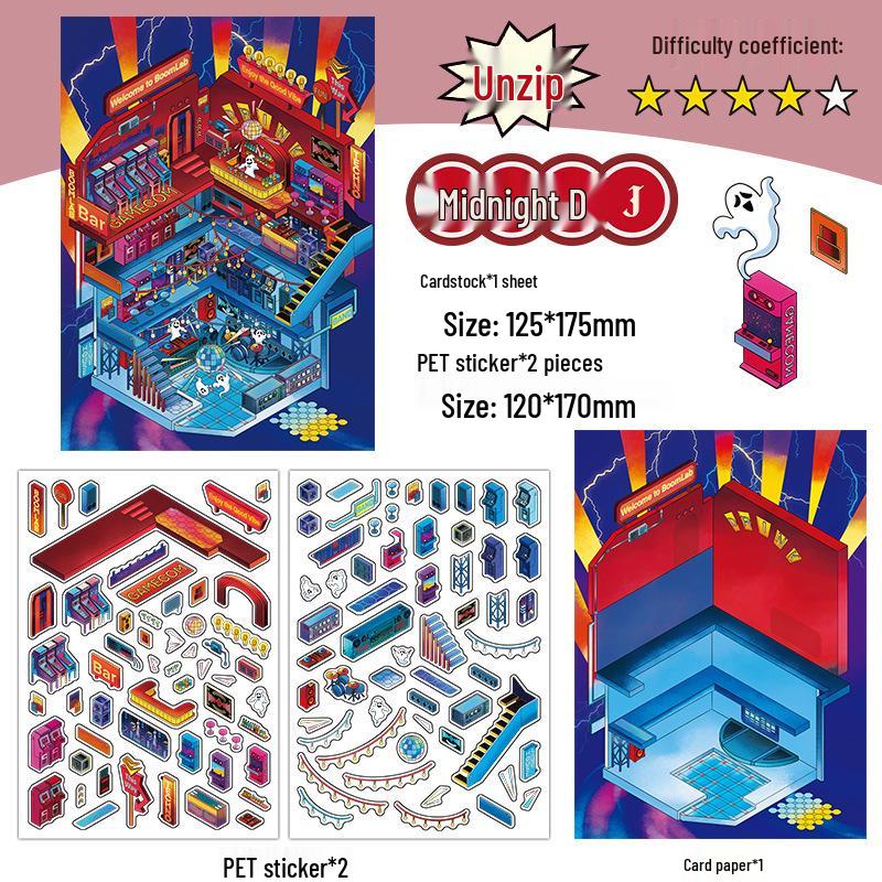 Infeel.Me 2.5D Scenery Stickers - 6th Edition Student Miniature Decoration Stickers